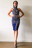 I bought this dress to wear to an upcoming evening wedding in New York City. I was a bit worried that it was going to be too small although I was very similar measurements to the model. I was so excited when I put the dress on and it fits perfectly. I have really long legs so the lining underneath is a bit short, however, since the lace is thicker and long, I am not bothered by the length of the lining. I feel absolutely gorgeous in this dress and I am so excited to wear it. Pairing it with a pair of really sparkly silver heels.
Key points:
- This dress has NO give, if you think you need a larger size to be comfortable and are riding the line between two sizes, go for the size up for a more comfortable fit.
- The lining is short so if you're tall like me, might want to bump up a size for more length.
- The top is absolutely gorgeous but is a bit loose since I have a small chest. - Chelsea C.