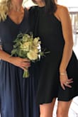 Material was nice and thick. Had a extra liner underneath. I shop Lulus all the time and the material isn't always the best but not the case for this dress! The dress looked and felt much more expensive. Can't wait to wear it again! - Lisa Z.