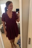 I love this dress! It's comfortable and very pretty. I wore it to a wedding and got so many compliments on it! - Samantha B.