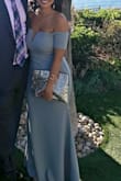 Wore this to a formal wedding and was complimented SO many times on this dress. It was beautiful. Fit like a glove. I suggest wearing some boob tape because when you bend forward the neckline will fold down a little and give everyone a show. But easy to deal with! - Danielle B.