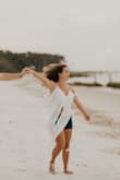 Even though it's a cover up, I loved the look with shorts! I wore it for pictures on the beach with my s/o. With a lacy bralette, it was super cute. This is a very versatile piece! - Rebecca L.