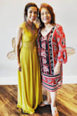 This dress was so fun and unique! Very comfortable and loved the material. Definitely has a lot of material. It was a bit long for me, but I wore tall enough heels to make it work. The golden-yellow dress was absolutely perfect for being the maid of honor in my cousins SouthWest wedding. It brought out the Turquoise jewelry beautifully. - Rachel A.