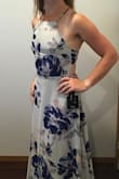 This dress is going to be perfect for a late summer wedding I am attending! It definitely runs small, I'm usually an XS, ordered the small based on reviews and it's a bit snug around the waist. But the lace up back makes it adjustable, seems like great quality with a good lining, and it's so pretty!! - Olivia R.