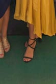 I had two weddings in one night and I knew I would be doing a lot of mingling and dancing! Went with this block heel because they are so much more comfortable than a stiletto. The ties were fine, I think I retied them once. In my opinion tie them by crossing over the top of your foot first then wrap around the back - gave me more support then the tie in the picture =) - Carrie T.