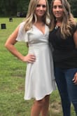 I got it for my bridal shower and I received so many compliments. I got a small because of my pants size but I probably should have gotten a medium just because my bust size is a little bigger. I ended up just using a safety pin so I had a little less cleavage and it worked great. - Jessica T.