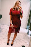 I got sooo many compliments on this dress! I ended up wearing it for over 10 hours at a wedding/after party and was comfortable the entire time. I originally purchased a large but the length wasn't right and the sleeves/breast area were too loose. I decided last minute to order the M and it was perfect. Highly recommend! - Nikki R.