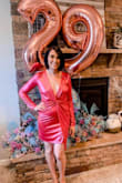 I loved this dress! It was definitely a birthday dress, and a "show stopper". I got alot of compliments and loved the color. I do recommend adding a little double-stick tape to keep the girls in place, but other than that - it was great! - Katelyn S.