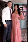 This dress is stunning! The rose color is gorgeous! I might even order another color !
I love the length in the dress, it was long enough to wear with heels and still touch the floor! Highly recommend - Dana M.