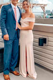 This dress is so pretty! Exactly like the picture, It has a nice thick material and the small was tight enough on me so that I didn't have to worry about it falling down. Got a lot of compliments, I definitely recommend! - Jackie K.
