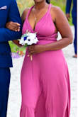 I absolutely love this. This dress was ordered for a wedding, I got so many compliments. The dress hugs your shape perfectly. There's so many different ways to wear the dress. Material is really soft. I truly enjoyed this dress. - Cynthia G.