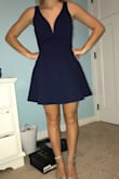 I got this dress for homecoming. I am used to dresses being on me because I am tiny but after I got it altered it fits perfect. It is so cute and comfy. I didn't need to wear a bra with this dress which was really nice. - Anna J.