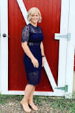 I ordered this dress for a wedding this summer and absolutely loved it. It felt a little lose in the stomach area, but I don't think I would size down as you can't even notice in photos or in person. Will 100% wear this again and again. I felt amazing in it! - Molly C.