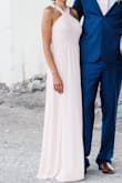 Wore this as a bridesmaids dress for my brothers wedding in August. The dress was light weight, comfortable, and very soft. I was concerned it wouldn't be long enough due to my height, but it was the perfect length! - Rachel M.