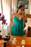 I should have ordered size large.. I was hesitant to order size Large because a few of the dresses I ordered in size Large from Lulus are a little big. M is too small, it was on sale & cant return it, so I just hand sewn & adjusted both side of the dress. It's fits but still too tight. I purchased yellow & green. - Maria