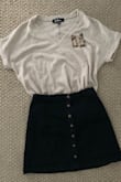 The material is so soft!!! I love a baggy top! Wore it tucked in to shorts and next a high waisted skirt! Paired with some leopard tortoise shell earrings! Super cute! Haven't washed it yet but concerned how it may wash. The fabric seems fragile! I will hand wash and air dry! - Veronica S.