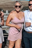 Love the dress! Because it was a bodycon dress, I find those to be tighter, so that's why I ordered the extra large. Glad I did! It still hugged me nicely, but was very comfortable. - Ashley H.