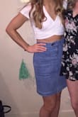 Kept the outfit because I loved the top, unsure if I'll wear the skirt because it was very tight and slightly see through. I may feel comfortable wearing the skirt with a slip under it - Britney S.