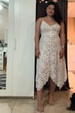 It was just an awkward look. Very pretty dress, just not for me. Had to return. - Ivett G.
