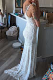 This dress fits like a dream!! I got it for my wedding and I can't wait to wear it! Don't look anywhere else. This dress makes you look like a million bucks! Seriously! I was worried about my weird boney and odd uneven areas and it perfectly hides everything! Also can't tell I don't have a bra on.. big plus for me! - Leslie D.