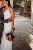 The dress is simple and beautiful! It was a little long for my height but I made it work with heels. - Corrine D.