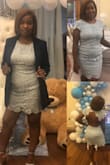 It looks great fit good a bit loose an my breast area & top side about an inch but work - Kenia L.