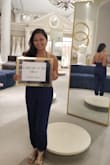 Wore this jumpsuit for my bridal appointment at Kleinfeld. It is very cute paired with a cream/beige jacket. - Hez K.