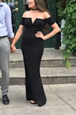 I had my eye on this dress months before a destination wedding. I just had a baby so I ordered up a size (M) and it was pretty loose, especially up top. I needed the length of the medium though! I wish it came in tall sizes, then I could have ordered a S and wouldn't have had to hold the front every time I bent down. No bra could possibly work for me- not even sticky bras, so I just sewed in cups. It really is a beautiful dress, I'll just need to get it altered so the chest is tighter if I get a chance to wear it again. Other than that, it's comfortable and super unique! I paired it with minimalist flats and a choker since it's already a show stopper! - Hannah T.