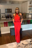 Beautiful Pantsuit that was the Holiday Party hit this season! Compliments were flowing! Runs a bit large, but easy to hem and very comfortable material. Would highly recommend for any classy event. - Kelton M.