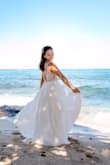 This dress was perfect! I'm 5'2 so I did have to get the length altered but overall it for perfectly and did not need any other changes. I did not want to spend a ridiculous amount of money on a wedding dress so after weeks of research I found this dress and I'm so glad I made the purchase. My husband and I got married at the beach and it was the perfect dress for a beach wedding- elegant, sexy, beautiful and lightweight! Definitely recommend! - Yessi D.
