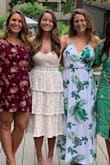 This dress was perfect for my June rehearsal dinner! It was just a tad loose so I had to keep pulling up the top but it wasn't a big deal (would've fit better if I had worn a strapless bra but I didn't want to) The dress was flowy and just so pretty! - Laura D.