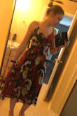 The waist fit correctly but there was too much material on top. It made my small chest look even smaller and the dress length hit at a weird place. It's a beautiful dress and would look great on a different body type but it just looked frumpy on me- had to return. - Jeanne B.