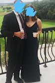 I wore this dress to my friend's evening wedding and it was perfect. I got soooo many compliments. The dress was tight but in a flattering way. Perhaps a little bit long for me (but I wore heels). Material is thick. The color is more dark teal than evergreen. - Dietta H.
