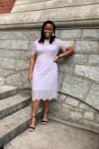 Love the dress, wish it was a little tighter around the neck to show collar design better. Wore it to a wedding and I got a ton of compliments. - Leah U.