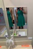 I owe size XS & S dresses in green color. In the pic, I wore size XS... but as I weigh 122lbs, size S fits me better. People say I look okay in the dress, the back is showing sexy. Price is expensive - Annie D.