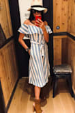 I love my new summer dress. Purchased size S, in blue color and it fits perfectly. Fabric is very light and soft. This dress has two pockets which makes it extra comfy and stylish. I'm very happy with the purchase! - Aliya S.