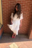 I LOVE THIS DRESS! I wore this dress to my bridal shower, it was such a fun and  easy dress to wear! The back of the dress was a little sheer, but I just wore nude underwear and it worked perfectly! - Camille R.