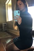 The large is a bit baggy on me around my stomach area. If you have a smaller waist 28, 27. I would suggest getting a medium. If your hips are 38, 37 I would get a small if you like a more fitted look.
I will be exchanging for a medium:)
Also this dress is long sleeve. But the sleeves are easily pulled up to give the three quarter look. - Leslie G.