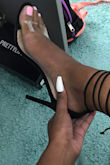 These shoes are absolutely amazing from the durability of the heel to the the feel of the fabric!! The shoes fit to true to size so you don't have to worry about if your toes are grabbing the floor when you walk. You I love these shoes they go perfect with any shapely dress or a nice pair of mom jeans! And they're vegan friendly, which is a plus in my book. - Brieana F.