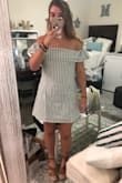 I was concerned of the fit of the dress when I first ordered it but it ended up fitting exactly how I wanted! love the color as well. Nice material. - Brooklyn F.