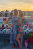 I was debating between XS and S after I read the reviews that it runs large. But I am glad I got the Small. It fits my body type perfectly
(I have a longer torso and athletic legs and booty). This romper looks dressy, elegant and expensive. Got a lot of compliments on it!!! - Svetlana Z.