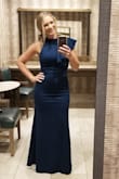 I recieved so many compliments on this dress!! I'm usually a size small on top and medium on bottom. I ordered a small and a medium, I felt like the medium was perfect in all the right places. The length was great for heels! - Chelsea B.