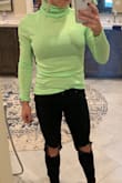 I debated whether I liked this top or not. I decided to return after deciding it was a little tight and not very comfortable. I love the color though. I purchased a small and think a medium would have been a better fit. - Kasie M.