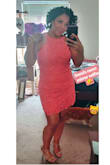 I was a little sceptical one ordering this dress because of the comments on how short the dress is, but for my height, I it's fine. I tried it on and love that it compliments my figure.
I received so many compliments on my dress at the wedding my husband and I attended. - Marcy P.