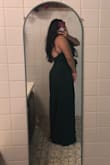 I ordered a size up due to my lower half. My bottom has always been my biggest issue and the large fit perfect. I ordered for a wedding and it was so comfy. I received SOOO MANY compliments all night! My favorite thing about this aside from the color was that it looks like a dress, but isn't! Wouldn't trade this jumpsuit for anything else! Can't wait to wear it again! It was the perfect mix between casual and formal! - Gia R.