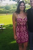This is a great dress! Thick fabric. Perfect length, not too long or short. The color really pops! So many compliments too! - Jaime V.