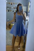 This is my homecoming dress for this year and i love it!! It is tighter at the top and flows at the bottom to give a good shape. It's also so soft and comfortable. - Quin C.