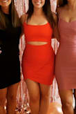 Wore this one night during my bachelorette trip and absolutely loved this dress! Material is thick enough that I wore it without a bra - Courtney D.