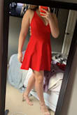 very true to size but color came much more red, fits tighter around boobs. - Claudia E.