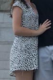 This romper is so cute! I live in NYC and needed something fun and ready to wear and this definitely works perfectly! The modesty button is well placed, it's a good length, and the fabric is very breathable. - Taylor E.