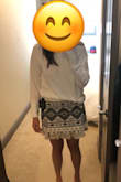 Great fall/winter skirt. Super flattering and unique. Could wear a white or black top with it - Cal T.